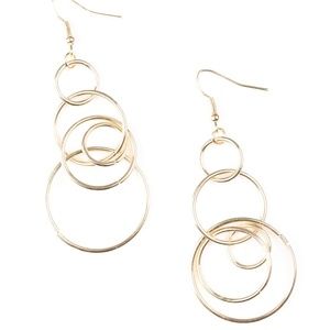 Gold Chic Circles | Dangle Earrings